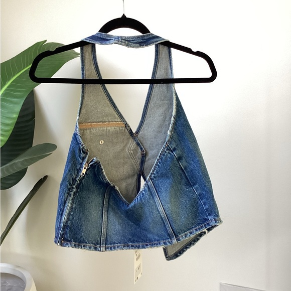 Zara denim halter top - Picture 2 of 3